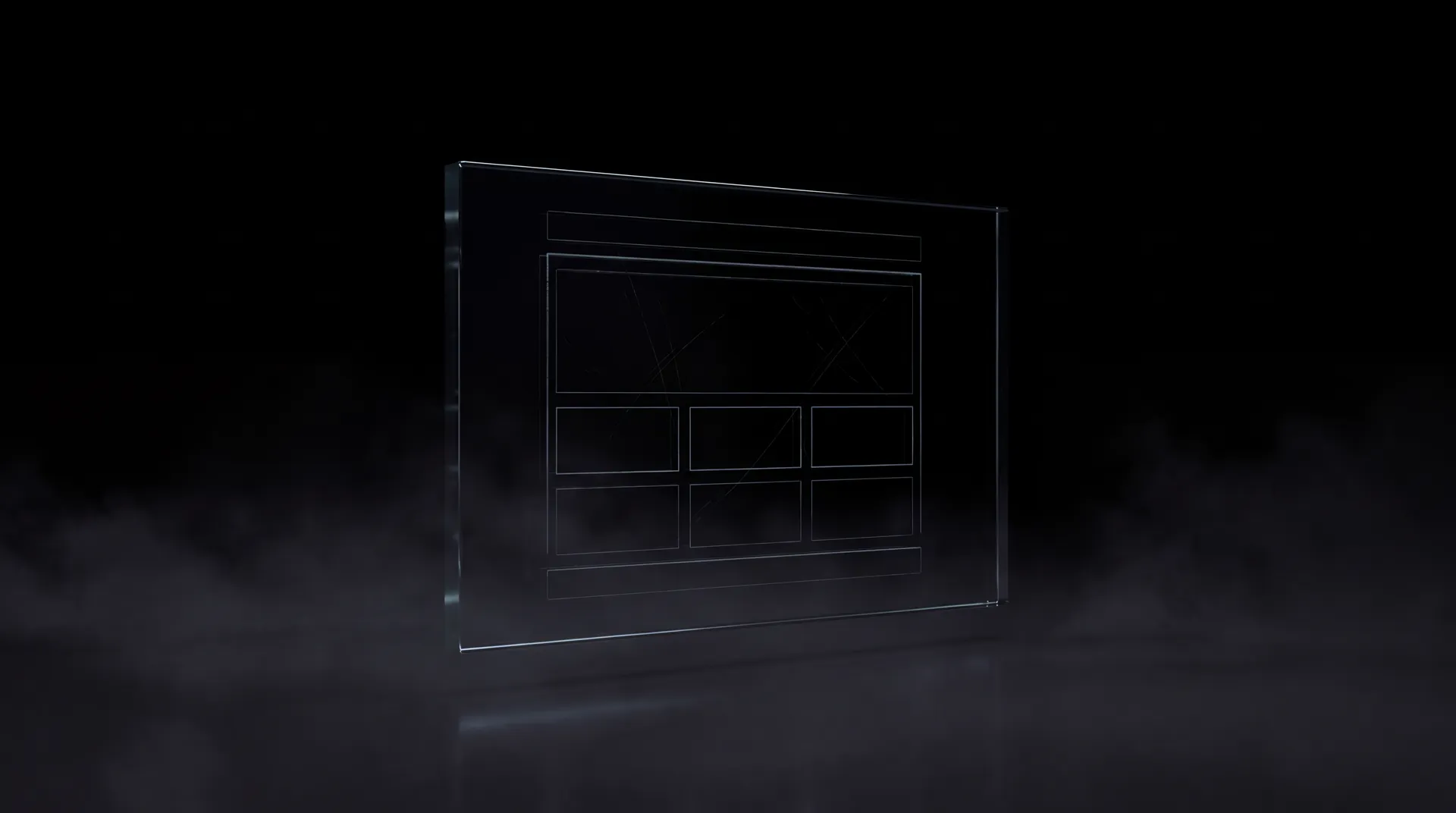 Antes: el mismo panel apagado, entre niebla